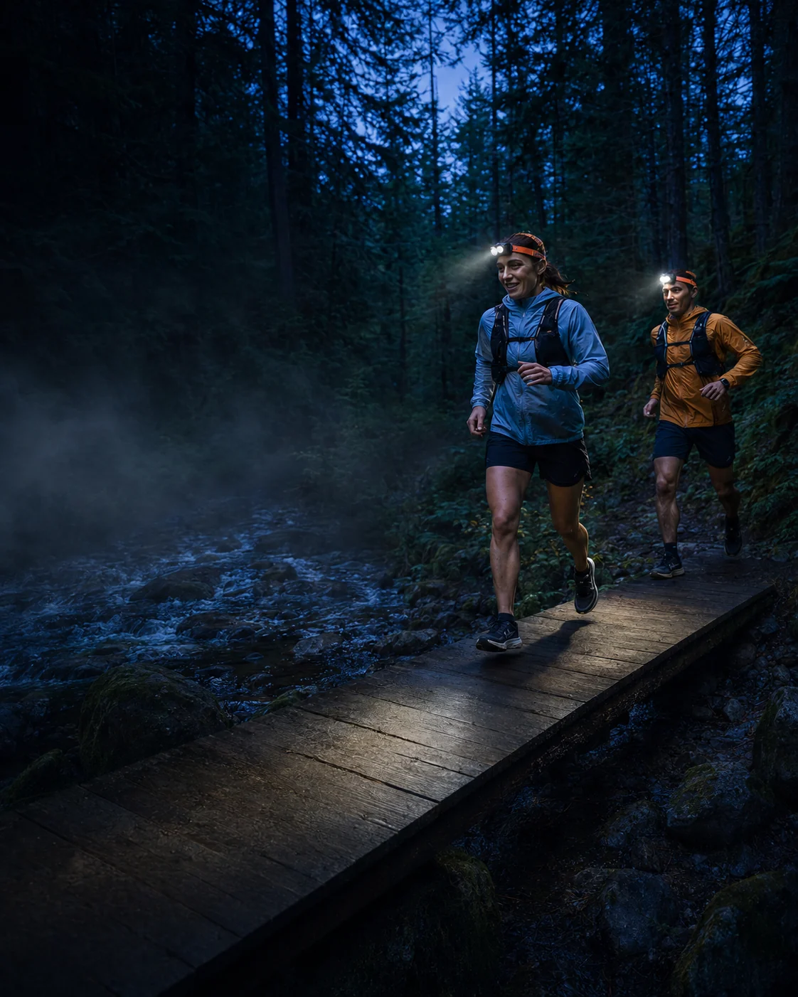 Mobile creek-crossing runner composition