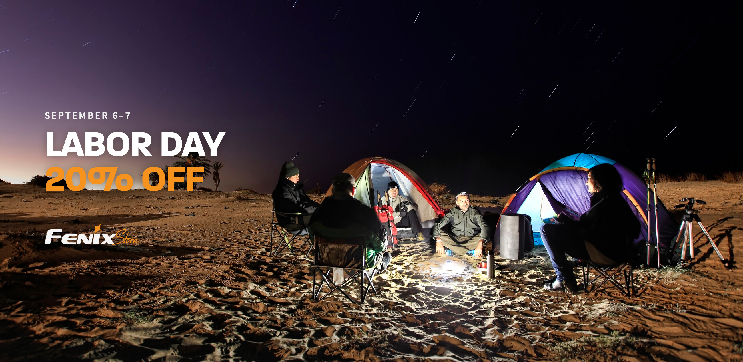 Desert lantern desktop Labor Day hero