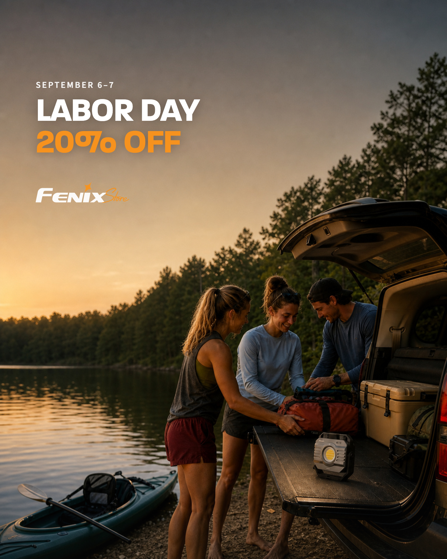 CL28R lake basecamp mobile Labor Day creative